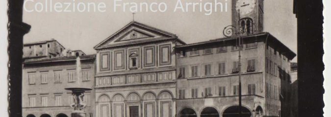 Piazza Farinata degli Uberti anni Trenta, con Montepagani Piazza Farinata degli Uberti anni Trenta, con Montepagani