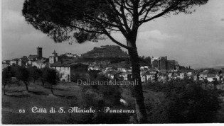 San Miniato - Veduta postbellica senza la torre. Cartolina di F. Arrighi