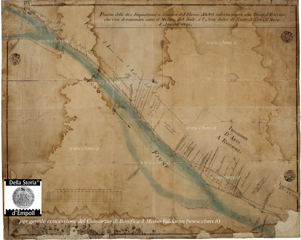 mappa n 02 Due Imposizioni a sinistra del Fiume Arno 1795