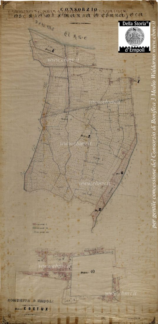 mappa n 05 Consorzio del Rio di S. Maria a Cerbajola 1878
