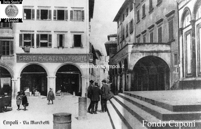 Fondo Caponi Empoli, Vol 1 pagina 10:  vedute di Piazza dei Leoni, Canto Guelfo e Via Salvagnoli.