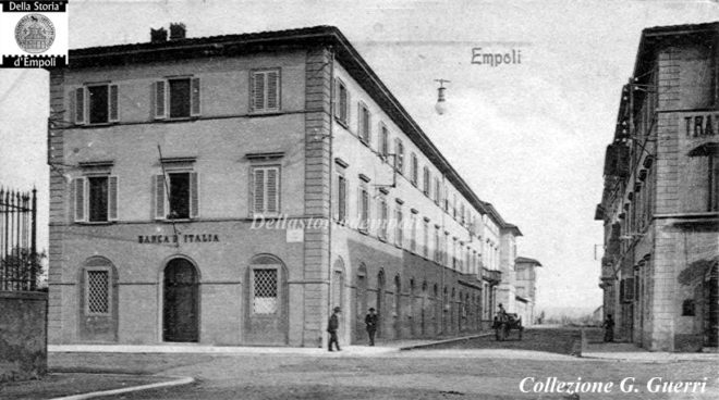 La sede della Banca d'Italia in Via Roma incrocio Via G. Da Empoli