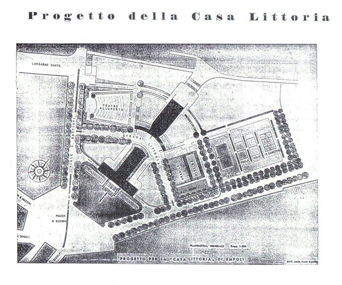 1938: Progetto della nuova casa del Fascio sul Piaggione