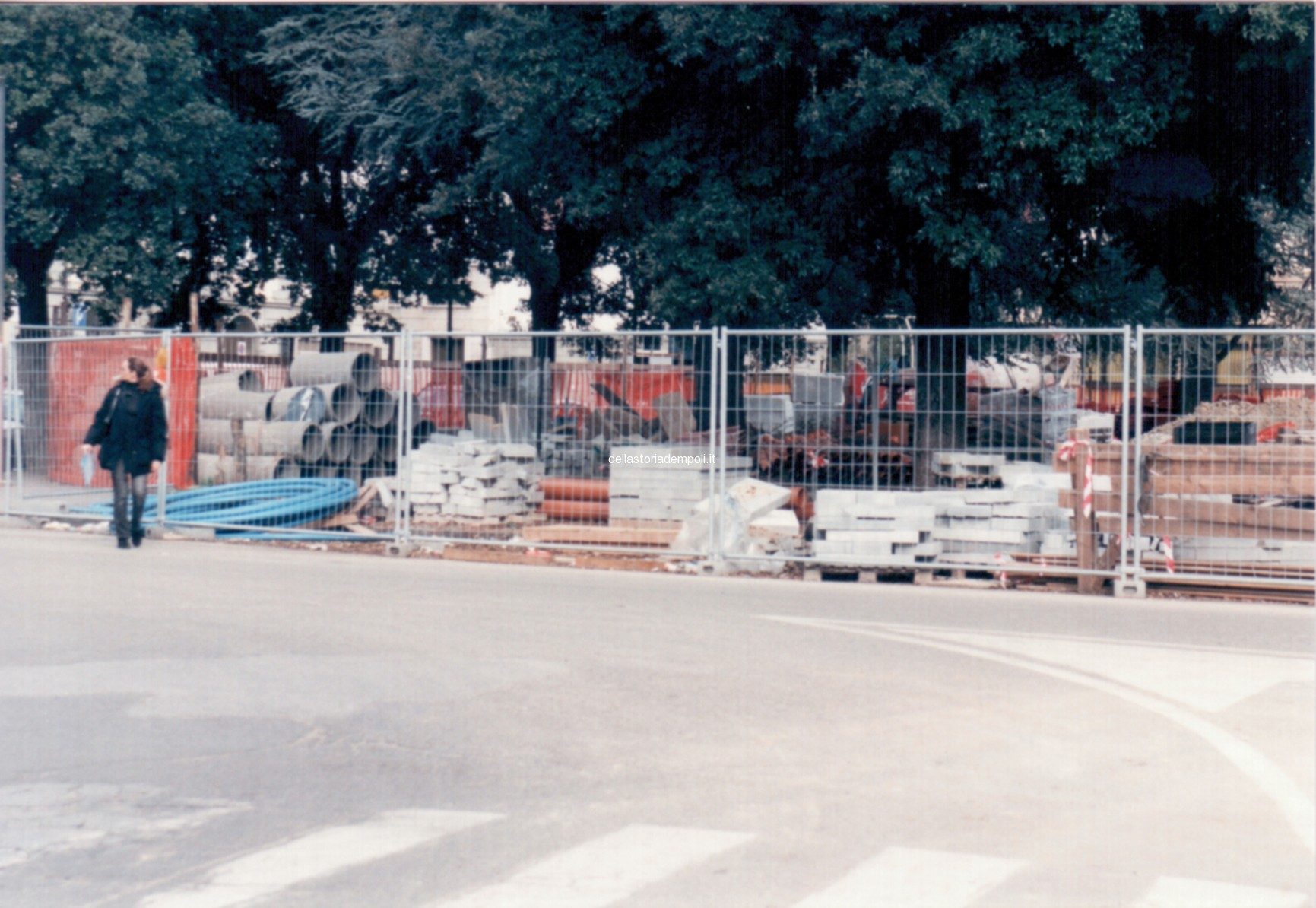 Piazza della Vittoria durante il cantiere 1999-2000