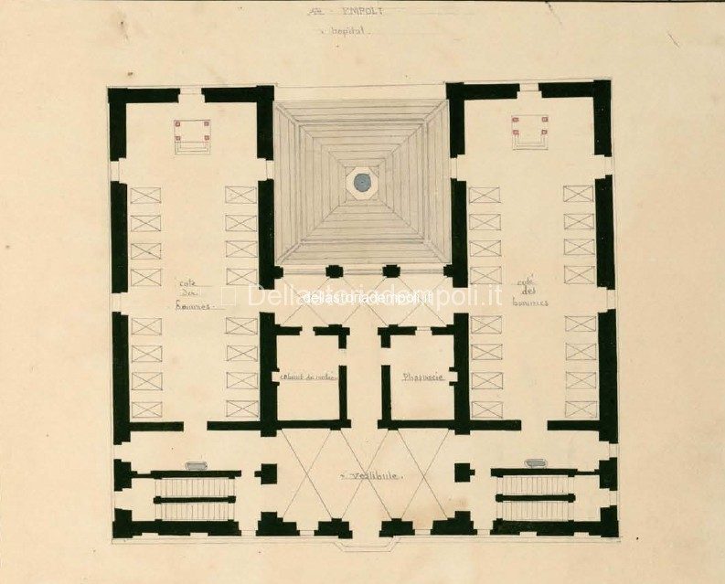 Spedale Vecchio: Rilievo di Pierre-Achille Poirot 1826-27