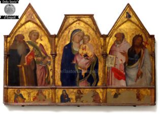 Agnolo Gaddi trittico con madonna con bambino