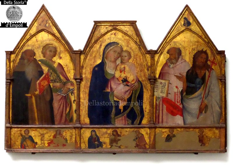 Agnolo Gaddi: Madonna col Bambino tra i santi Antonio, Caterina, Girolamo e Giovanni Battista, 1390 ca;