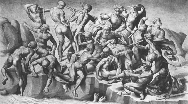 Battaglia di Cascina, Michelangelo, 1542 - Wikicommons pubblico dominio