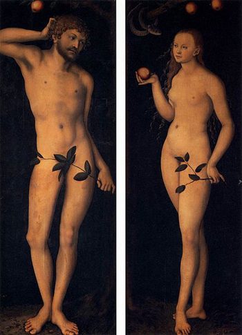 Cranach, Adamo ed eva: presso gli Uffizi