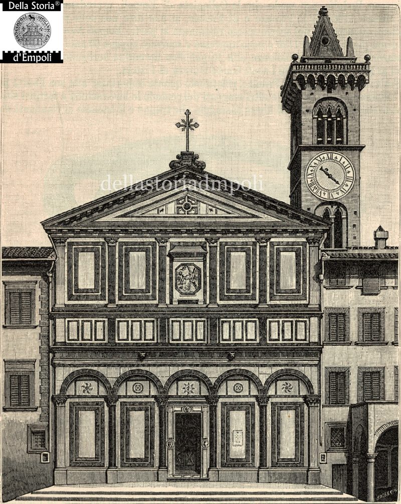 La Collegiata in’un incisione di Roberto Barberis, pubblicata nel 1894.