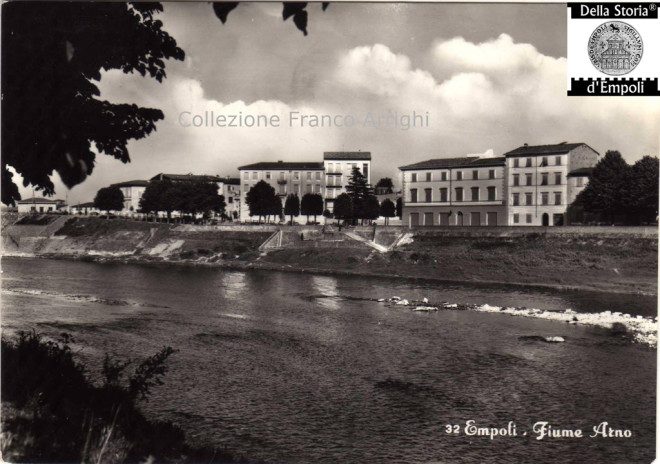 Empoli - Lungarno visto da Spicchio anni 50