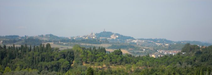 Panorama della rocca di San Miniato dal Terraio