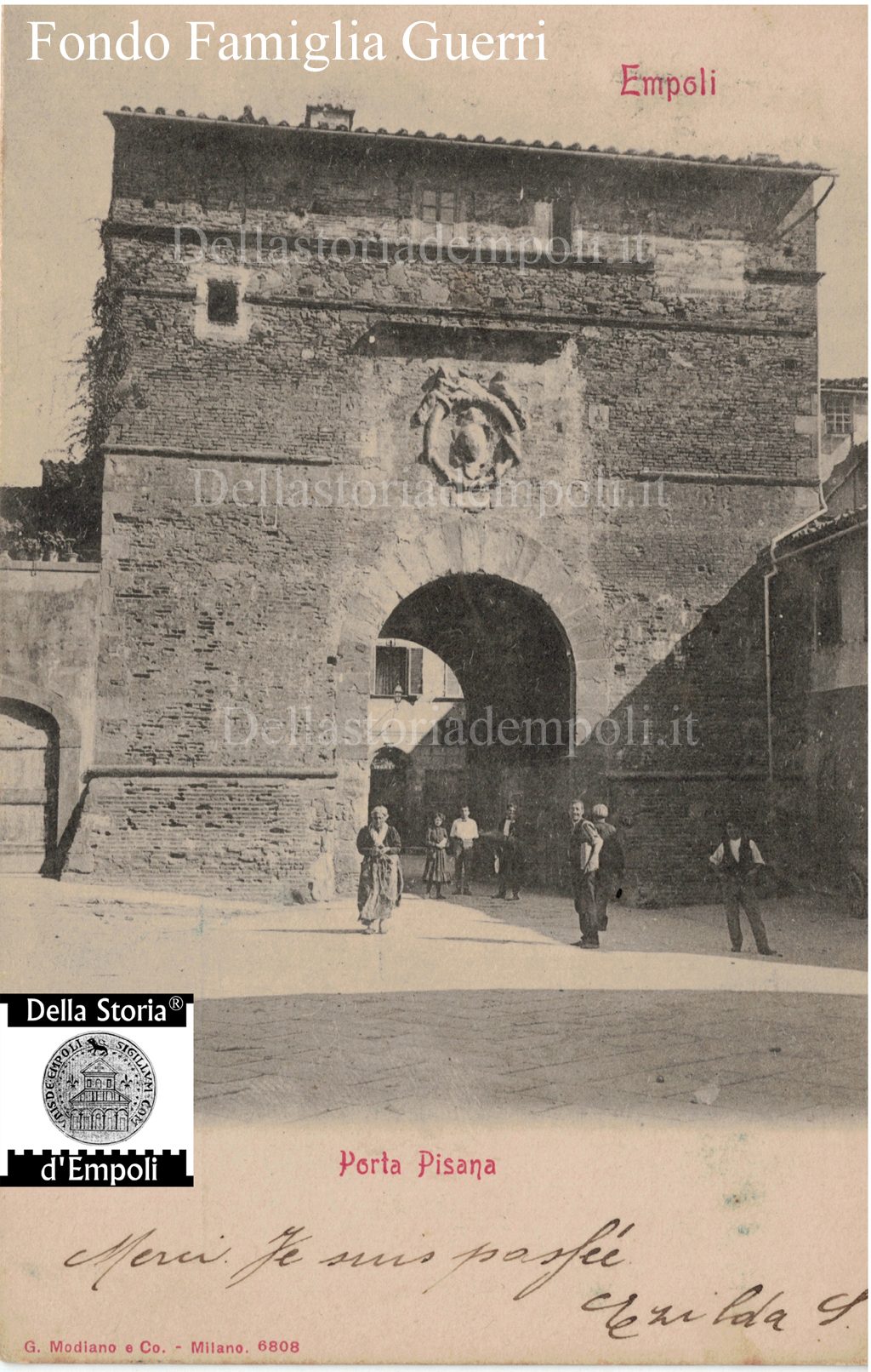 Porta Pisana: nitida immagine d’epoca, dal Fondo Guerri