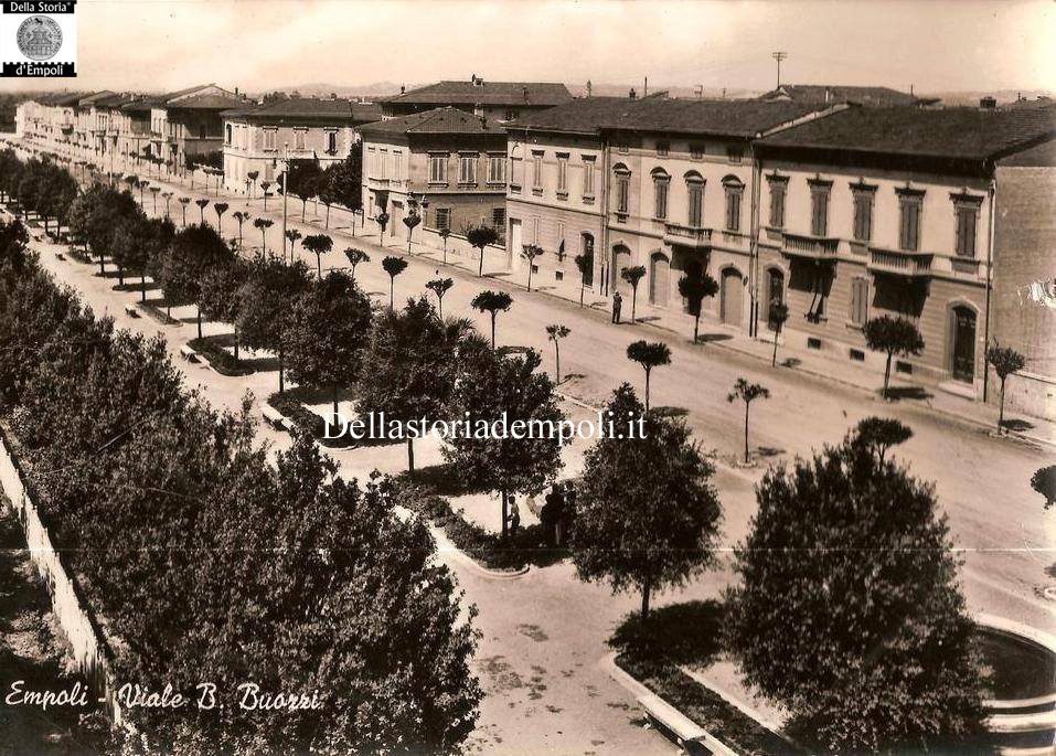 Empoli, Viale Buozzi in bianco e nero nel 1958