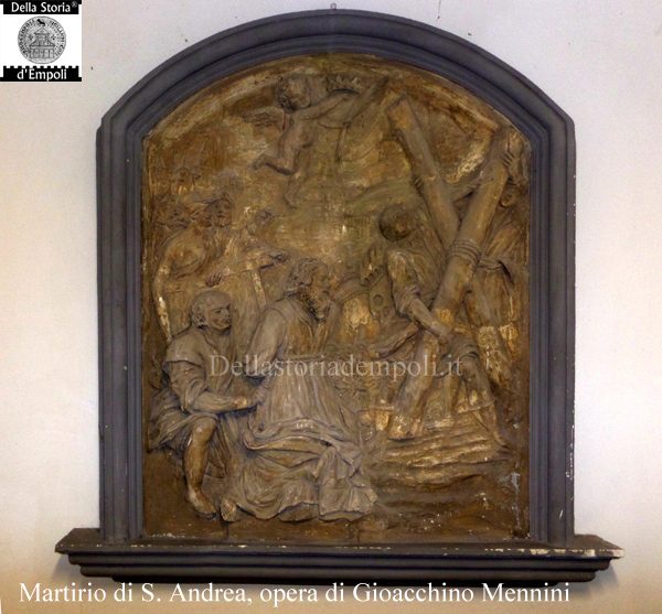 Bassorilievo del Martirio di Sant’Andrea sulla Collegiata, opera di Giovacchino Mennini