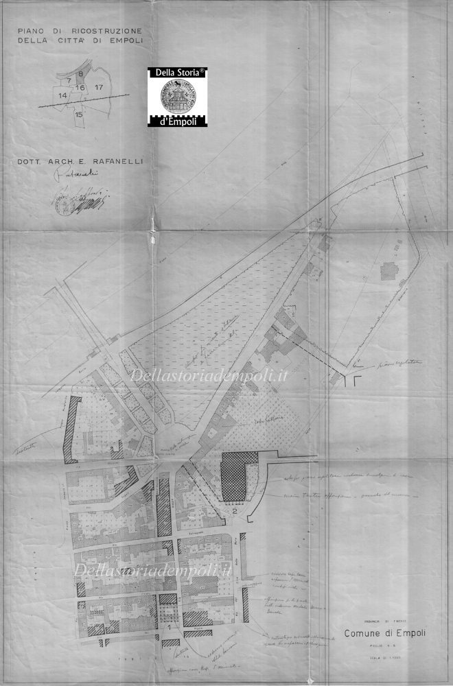 Empoli nel Piano di Ricostruzione 1947: Bisarnella, Mariambini, Lungarno
