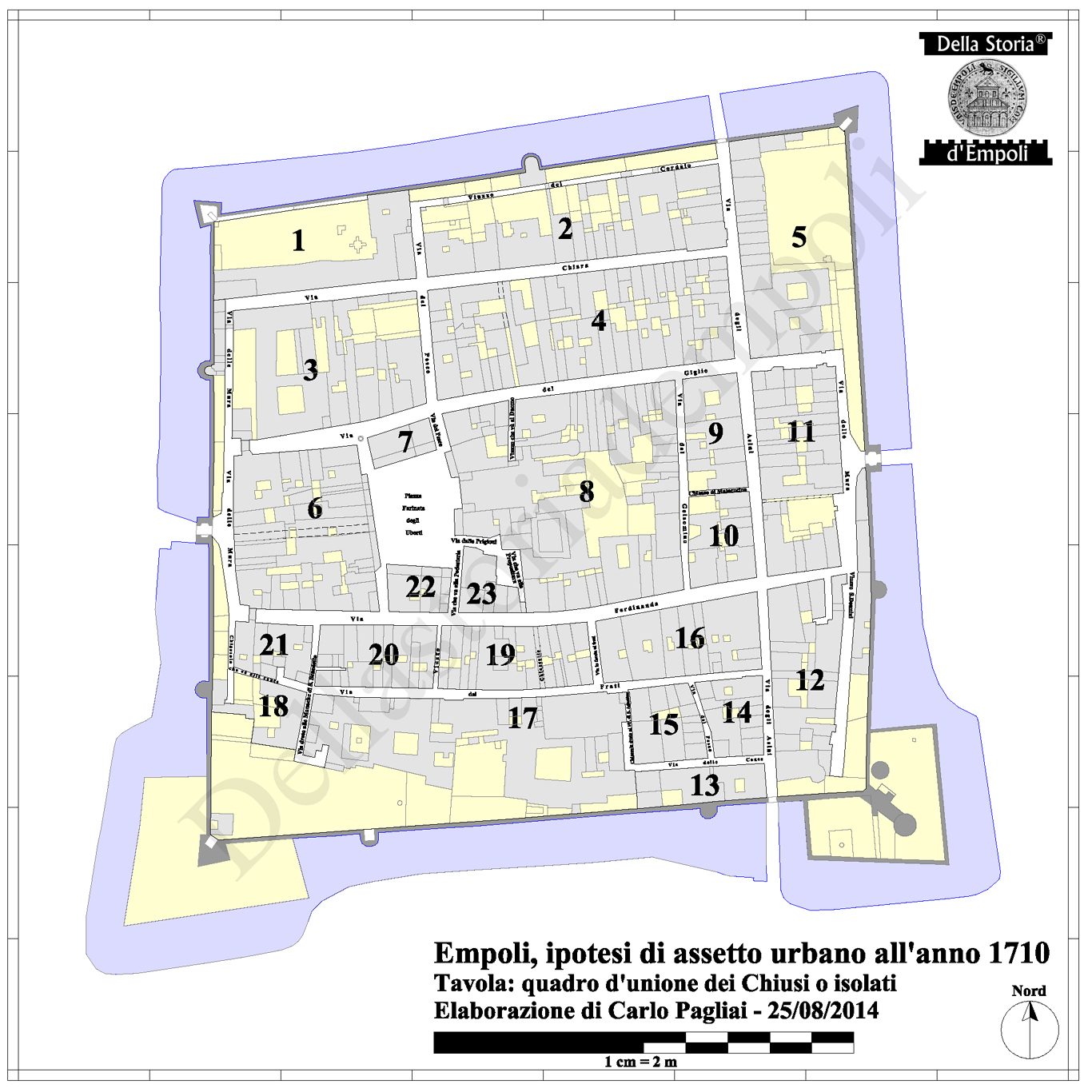 Empoli 1710: Tavola del probabile assetto urbano
