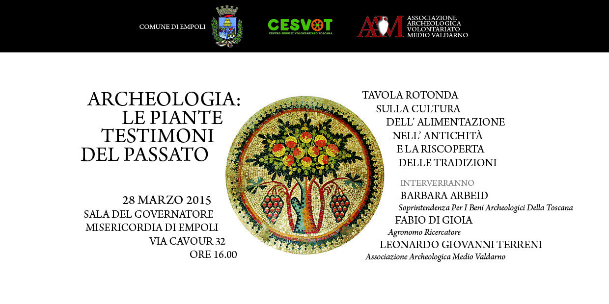 Archeologia: le piante testimoni del passato”, 28 Marzo 2015 ore 16.00