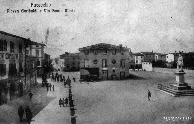 Fucecchio, Piazza Montanelli in una cartolina d’epoca