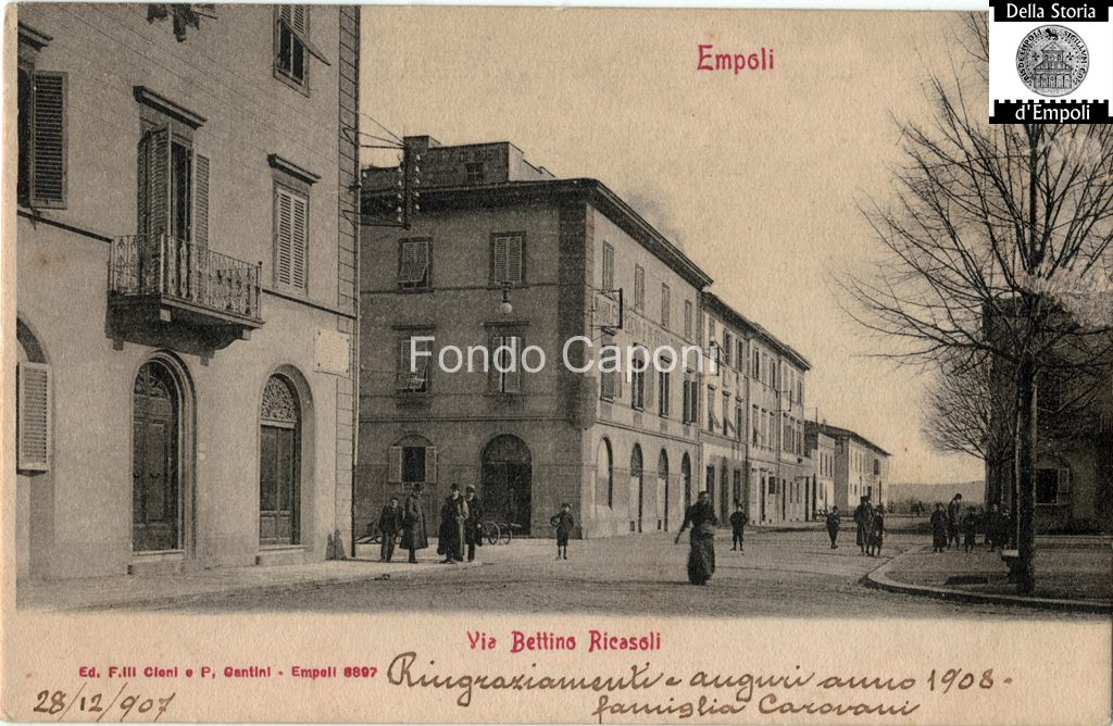 Via Ricasoli prima del 1908 by Parisio Cantini e Cioni