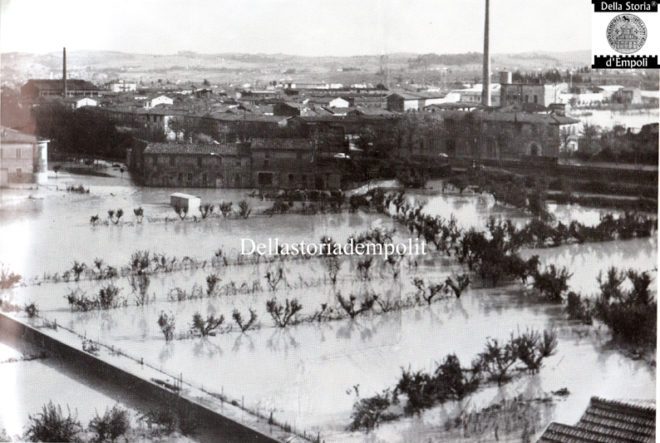 Empoli, Alluvione 1966: attuale zona all'incrocio tra Viale Buozzi e Via A. di Cambio