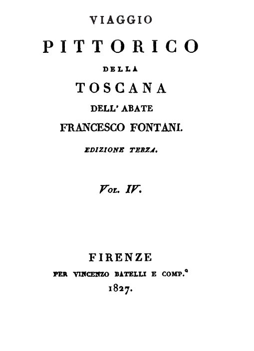 Empoli nel libro “Viaggio pittorico della Toscana”, di Francesco Fontani, terza edizione