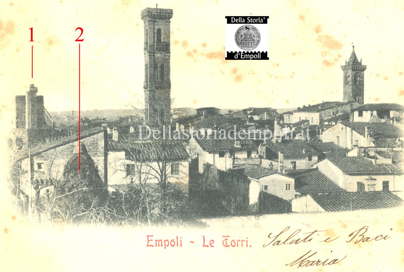 Veduta di scorcio del Torrino de’ Righi da Via Roma